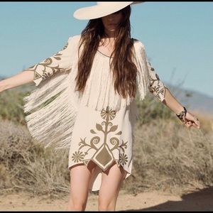 SPELL Wild Horses Fringe Mini Dress